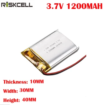

UL approved 103040 3.7V 1200mAh 3.7wh rechargeable lithium battery 3.7v 1000mah li-ion polymer battery for digital camera