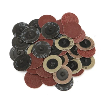 

40Pcs 2 Inch Sanding Disc Roll Lock Sanding Abrasive Disc 75mm R Type Sanding Abrasive Disc 40 Grit/80 Grit/120 Grit/240 Grit