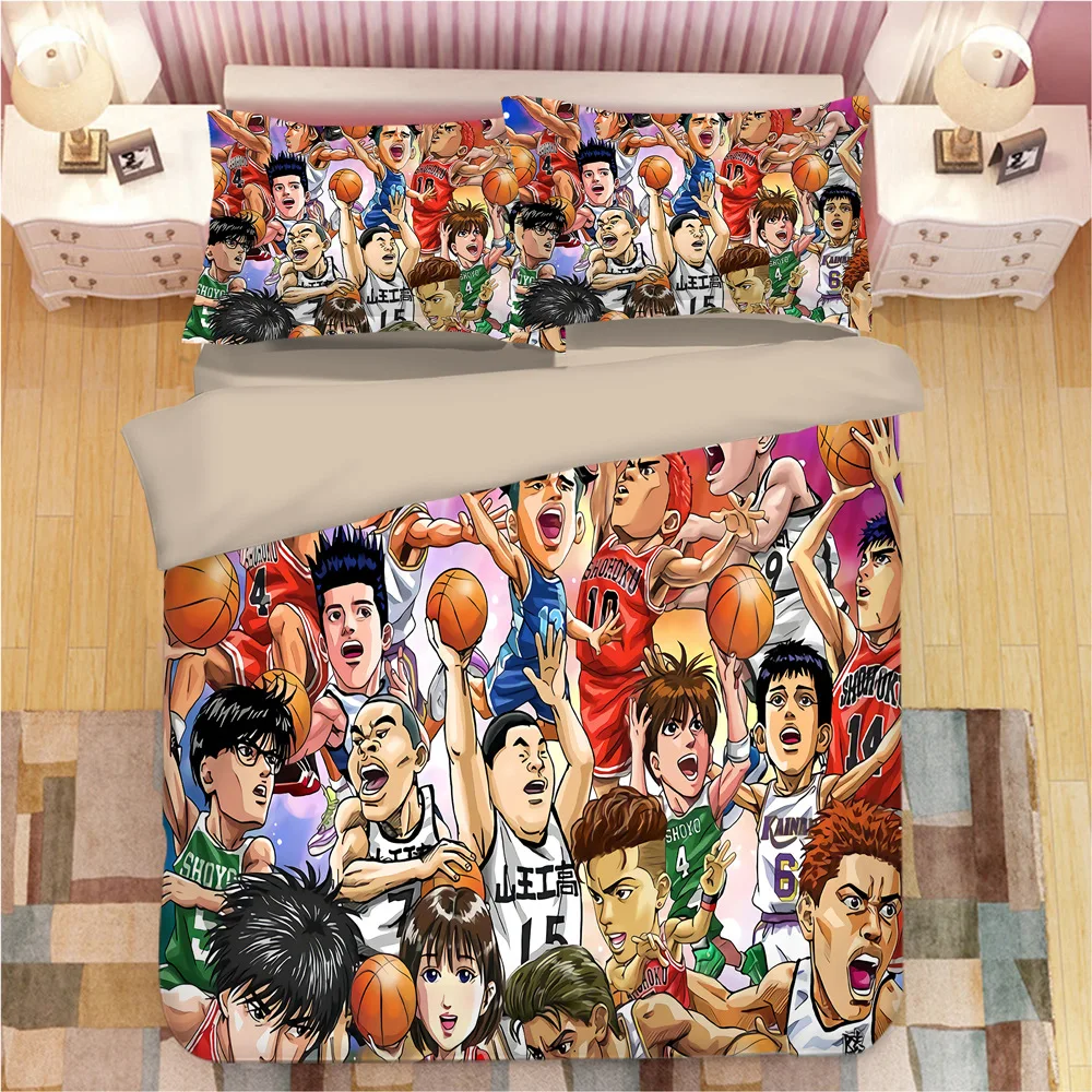 Slam Dunk 3 шт. набор постельного белья из полиэстера пододеяльник 3D печать постельные принадлежности набор двойной queen King размер