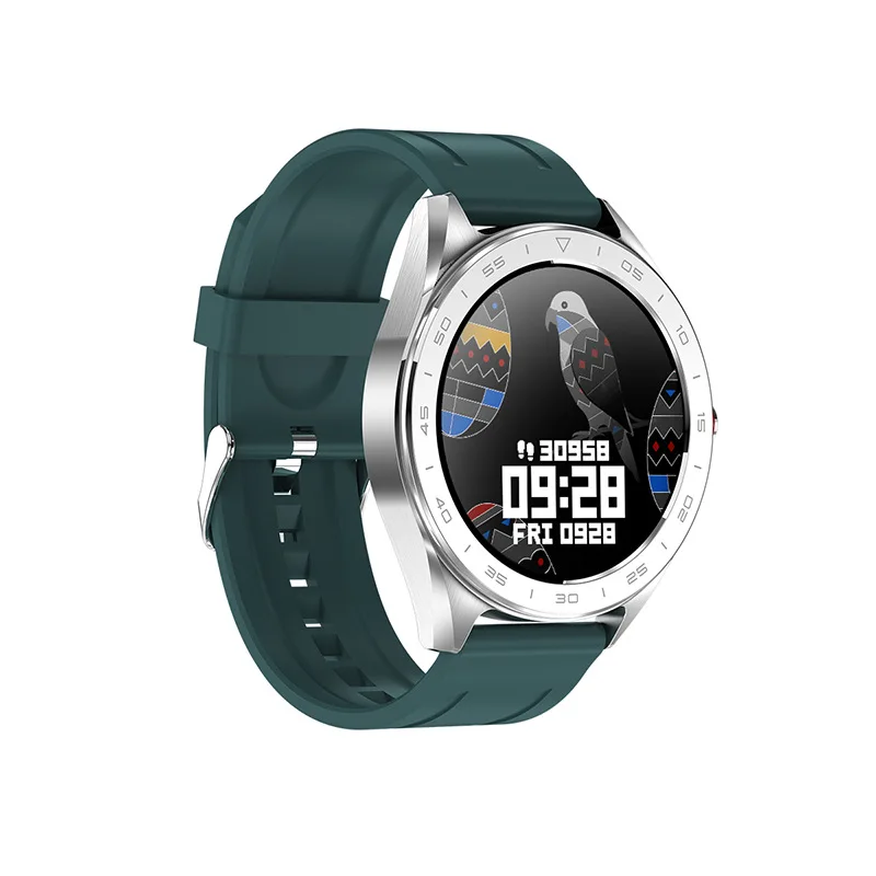XANES Q30 силиконовый ремешок модные часы Smart Watch Для мужчин браслет Водонепроницаемый HR сна Смарт-часы обратного отсчета спортивные Фитнес браслет - Цвет: silver green