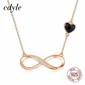 

Cdyle Gold Color Heart Necklace Women Infinity Charm Necklace Lucky Number 8 Jewelry for Friend Collar Halloween Gift New