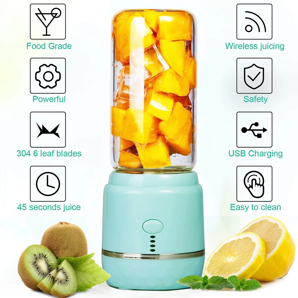 

400ml Electric Mini Juicer Portable Fruits Vegetables Blender Juice Milk Shakes Cup Mixer USB Rechargeable Juice Cup Fruit Tools