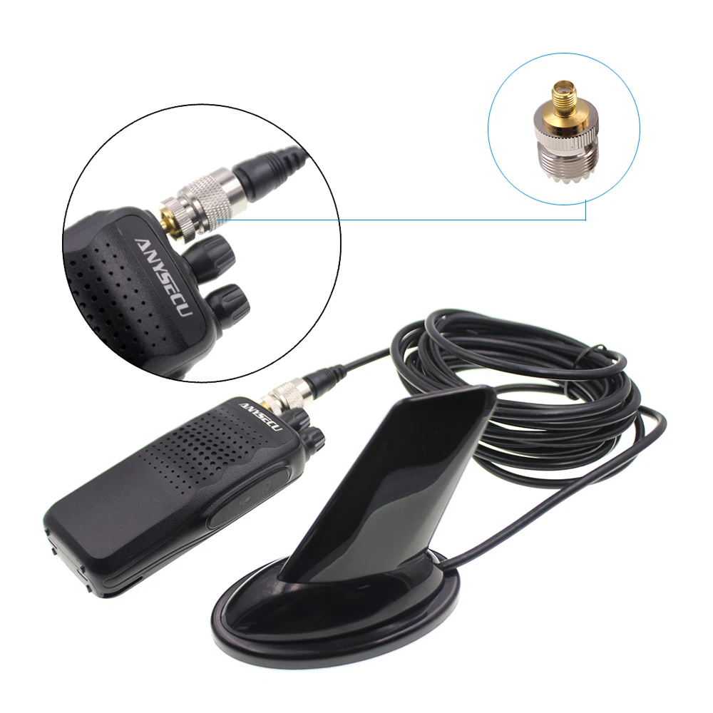 Иди и болтай Walkie Talkie Антенна в виде акульего дизайн Dual Band 144/430 МГц с 4 адаптер для Baofeng UV-5R UV-82 UV-9R мобильное радио BJ-318 и т. д