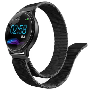 

MK08 color screen Smart bracelet 1.22 inch metal round screen heart rate blood pressure WeChat sports pedometer band D20