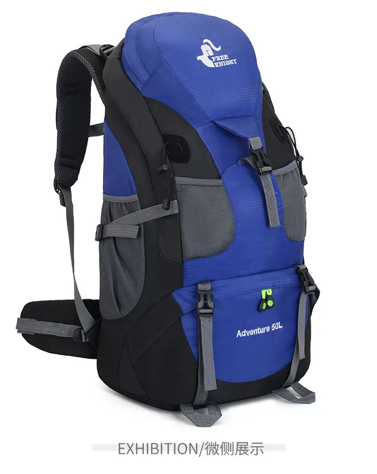 Поперечная граница 50л альпинистская сумка большой емкости рюкзак Водонепроницаемый тканевый открытый рюкзак