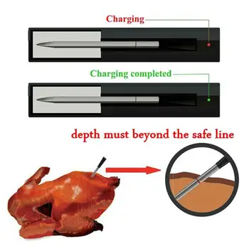 

Stainless Steel Wireless Meat Thermometer Thermometer Bluetooth Meat Thermometer Probe Thermometer Food Thermometer Paste