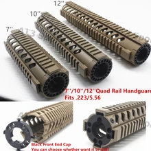 7,10, 12 дюймов AR15 M16 Quad Rail Handguard страйкбол AR-15 RIS система крепление Тактический поплавок Picatinny Handguard