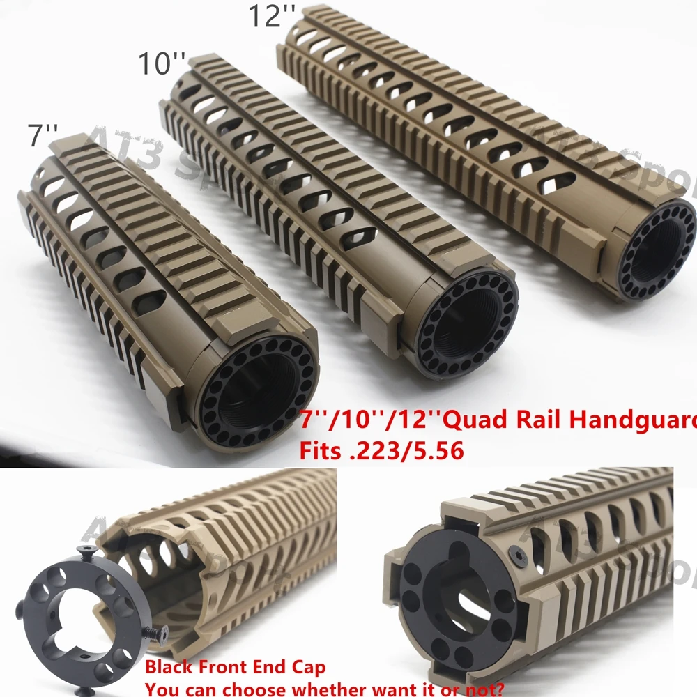7 10 12 дюймов AR15 M16 Quad Rail Handguard Airsoft AR-15 RIS System Mount Tactical Free Float Picatinny | Спорт и развлечения