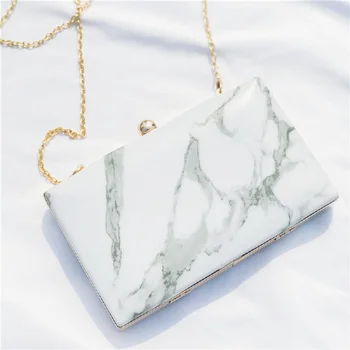 

QZUnique Women PU Leather Marble Pattern Clutch Purse Crossbody Bag Evening Handbag for Women Ladies
