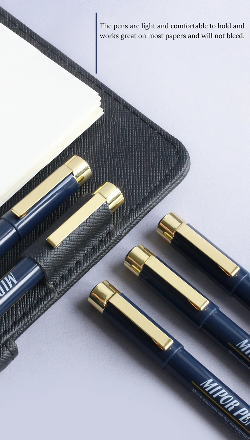 Pigment Liner Micron Ink Art Marker Pen Calligraphy Brush Pens Black Fineliner Sketching Manga Drawing Hand Lettering White Pen