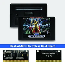 Ghoulsn أشباح الولايات المتحدة الأمريكية تسمية flash kit MD بطاقة ثنائي الفينيل متعدد الكلور الذهب ل Sega نشأة megadve لعبة فيديو وحدة التحكم
