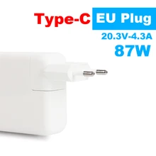 Brand New! 87W USB-C Power Adapter Type-C Charger for Latest Macbook pro 15inch A1706 A1707 A1708 A1719 EU plug