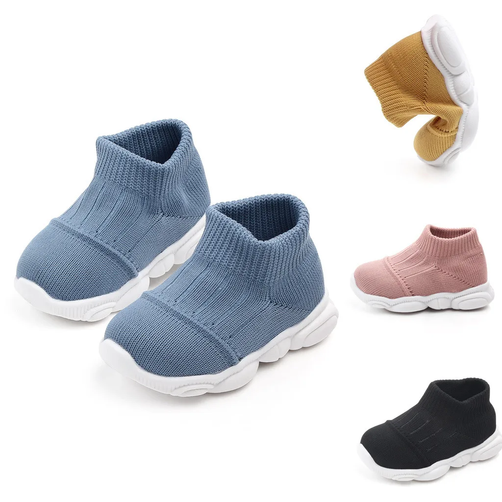 JAYCOSIN Baby Sneakers Fashion Children Flat Shoes Infant Kids Baby Girls Boys Solid Stretch Mesh Sport Run Sneakers Shoes