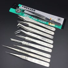 Пинцет Witters Нержавеющая сталь острым Пинцет Высокая точность Анти-статический Пинцет Набор мульти-функциональный жесткий Пинцет для глаз