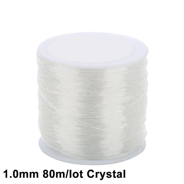 100M Plastic Crystal DIY Beading Stretch Cords Elastic Line Jewelry Making Supply Wire String jeweleri thread String Thread 1.0mmX80m Crystal