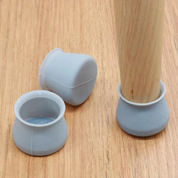 

4 Pcs Silicone Table Chair Leg Mat Silicone Cap Floor Protector Chair Leg Cap Furniture Table Feet Cover Bottom Cover Pads