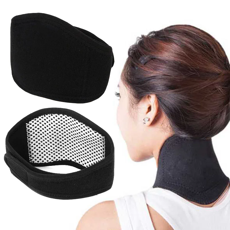 Neck massager Magnetic Health Care Tourmaline Far Infrared Ray Spontaneous Heating Pain Relief massage Neck scarves warmer Belt