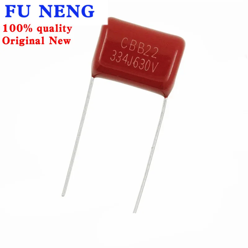 10PCS 630V334J 0.33UF Pitch 15MM 630V 334 330NF CBB Polypropylene film capacitor | Электронные компоненты и