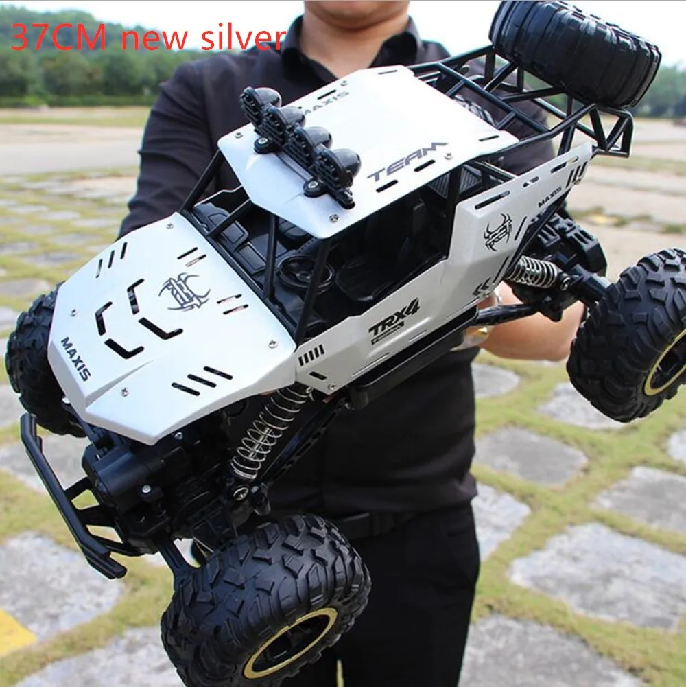 1:12 1:16 RC автомобиль 4WD 4x4 2,4G Bigfoot пульт дистанционного управления багги модель внедорожника скалолазание Грузовики Игрушки для мальчиков Детский подарок джипы - Цвет: 37cm new silver