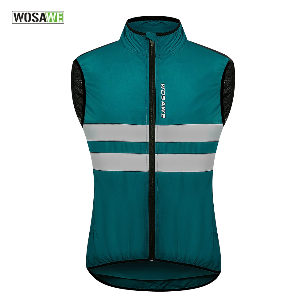 WOSAWE Reflective Cycling Vest High Visibility Windproof MTB Road Bike
