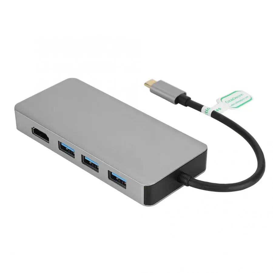 Тип-c многофункциональный конвертер с VGA+ HDMI+ USB3.0 x 3 интерфейс расширения для подключения видео 4K HD
