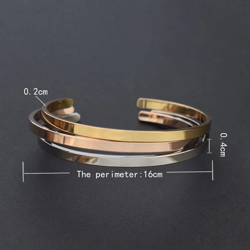 Inspirational Quotes Cuff Bracelet "DON'T WORRY BE HAPPY" Metal Engraved Bracelet Bangle Fashion Jewelry Gifts for Friends metal bracelet
