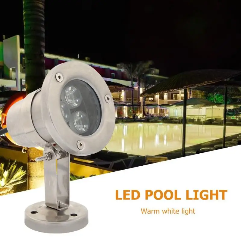 Underwater LED Fountain Lights IP65 Waterproof Pool Pond Lamp Warm White Lamps High Brightness Low Power Consumption