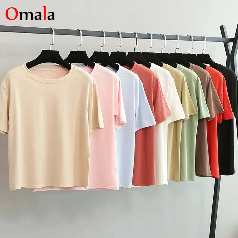 harajuku solid T Shirt Funny Graphic Tees Women korean Clothes Fashion White Tshirt Summer new Casual Short Sleeve t-shirts tops | Женская