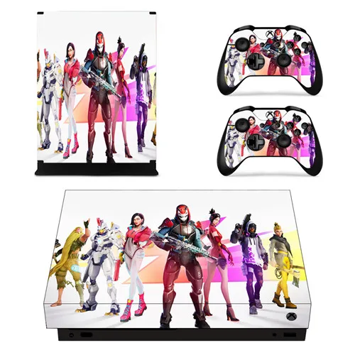 Полное покрытие кожи Стикеры наклейка для Microsoft Xbox One X Xbox Slim консоли и 2 контроллеры для Xbox One X шкуры Стикеры Виниловый протектор - Цвет: YSX1X2377