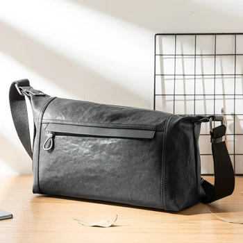 

Large-capacity Men's Shoulder Bag Men Tide Bag Casual Korean Leather Cross-body Bag Sports Men Bag Head Layer Leather Vintage