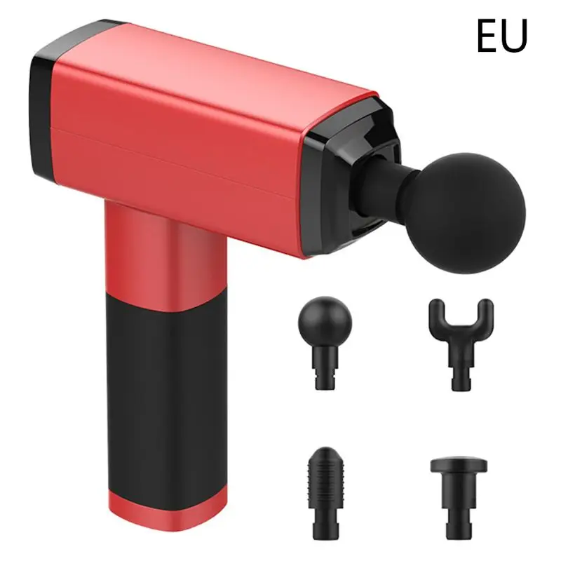  Portable Handheld Percussion Deep Muscle Massager Gun Body Relaxation 4 Heads
