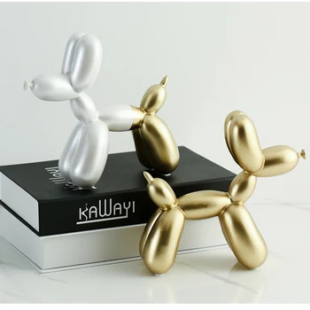 

New Fashion Resin Balloon Dog Crafts Sculpture Creative Gifts Modern Simple Home Decorations Statues 4 Colors Desktop Ornament