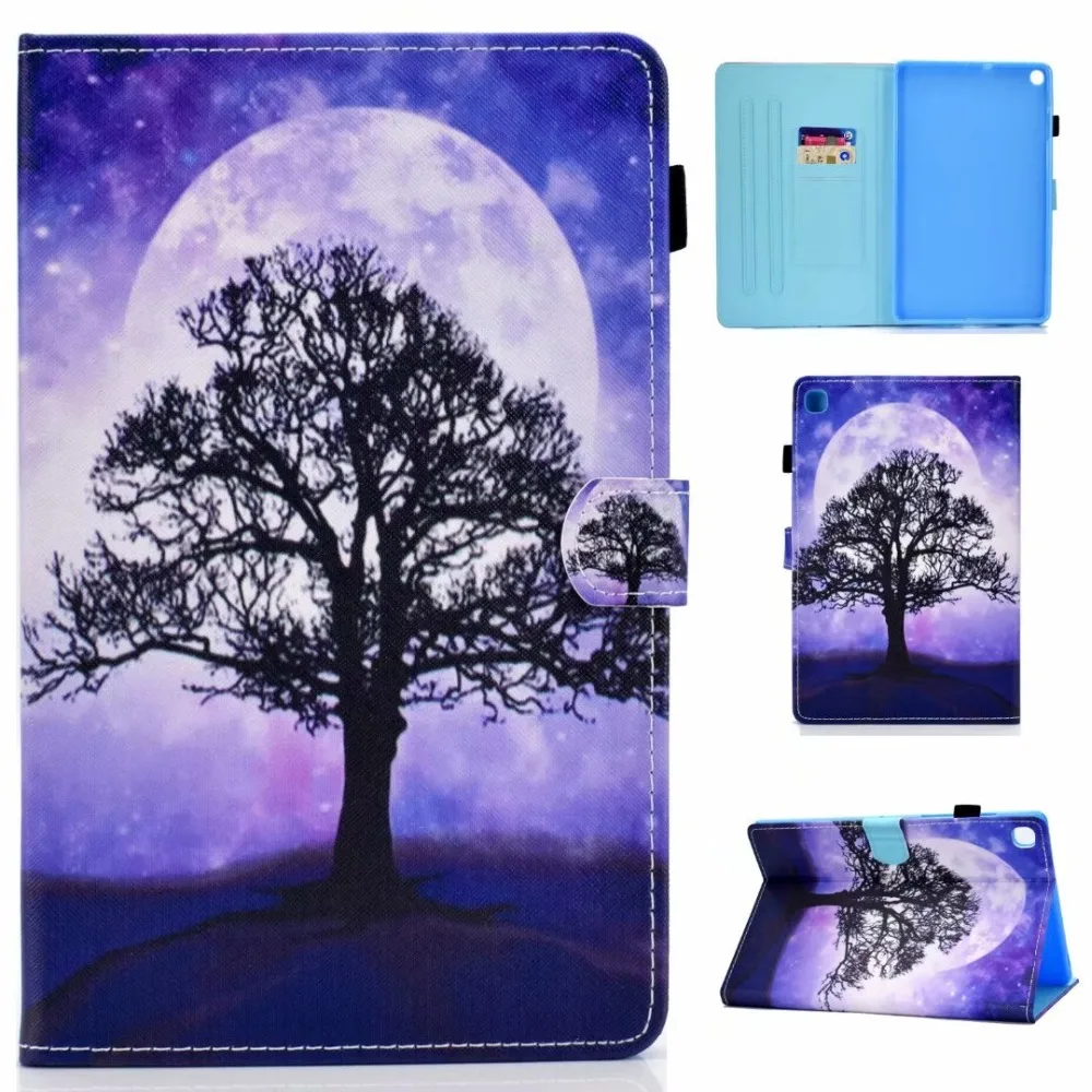 Чехол для планшета с принтом Funda для Galaxy Tab A 10,1 SM-T510 SM-T515 Smart Cover для samsung Tab A 10,1 PU кожаный чехол+ ручка