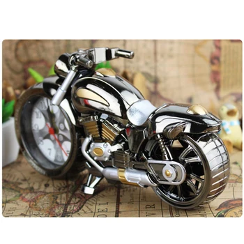 

1 Pc Alarm Clock Motorcycle Shape Home Boutique Office Desktop Table Clock Decor