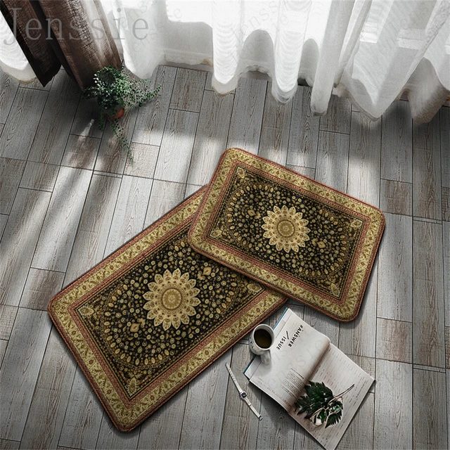 Multiple Non-Slip Doormats Retro Aristocratic Entrance Area Hallway Balcony Porch Carpet Living Room Decor Kitchen Home Bath Rug 2