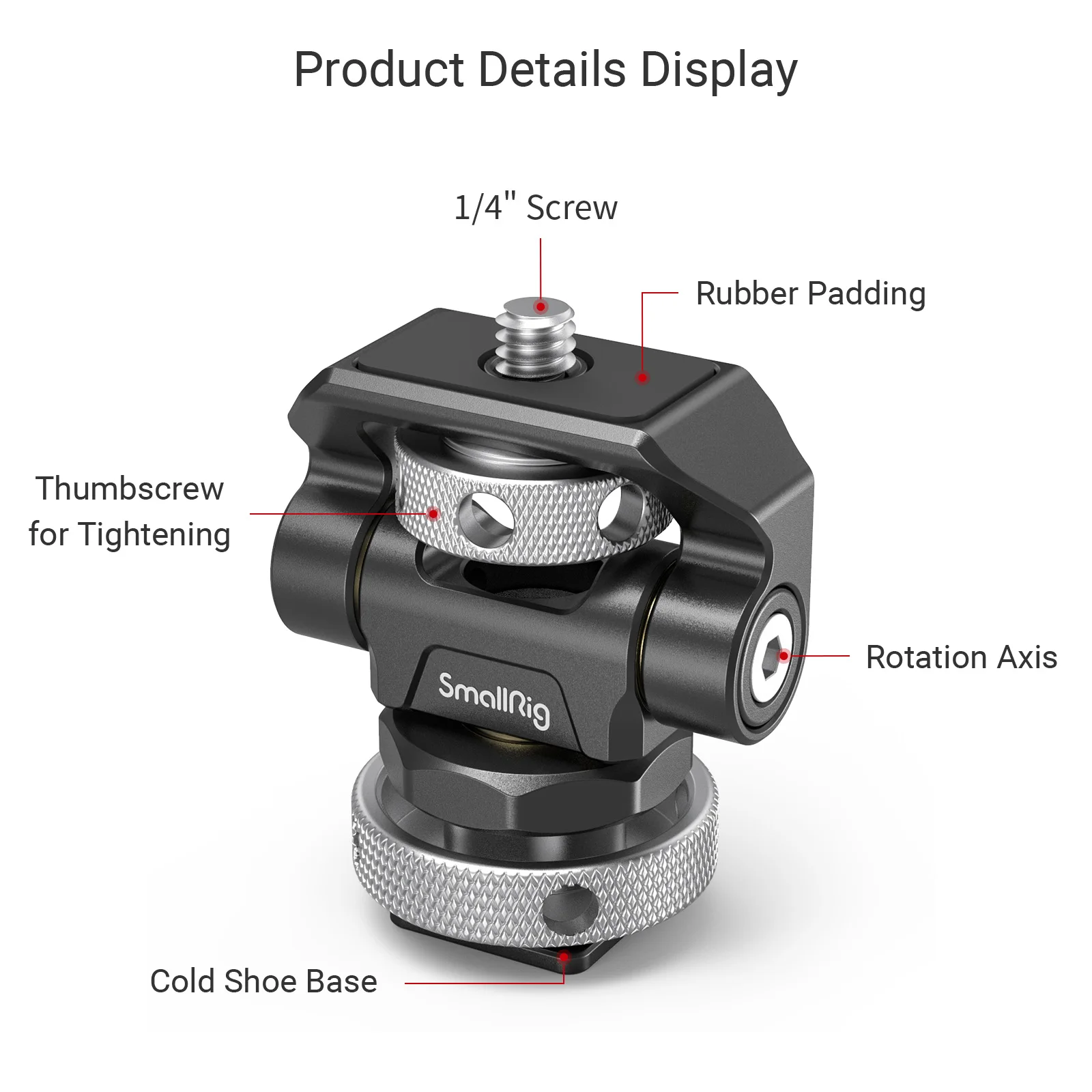 Giratória e Inclinação Montagem do Monitor com Sapato Smallrig Liberação Rápida Monitor Titular Câmera Braçadeira Ajustável Frio - Arri Otan Montagem 2905 - Image 3