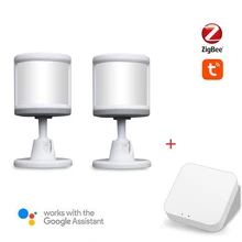 Sensor inteligente do corpo de tuya zigbee com detecção de movimento do suporte do pé com tuya zigbee hub movimento do corpo humano detectar sensor pir inteligente