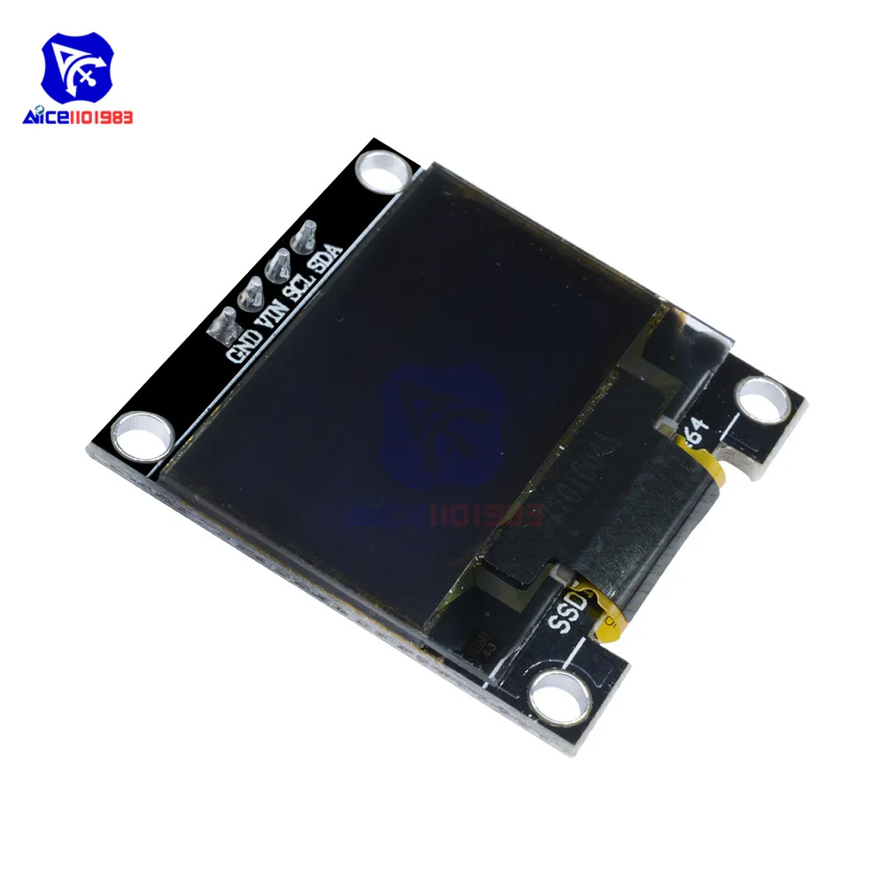 diymore 0.96" 12864 OLED LCD Display Module I2C IIC Serial with Pin for Arduino 51 MSP430 Series STM32/2 CSR IC