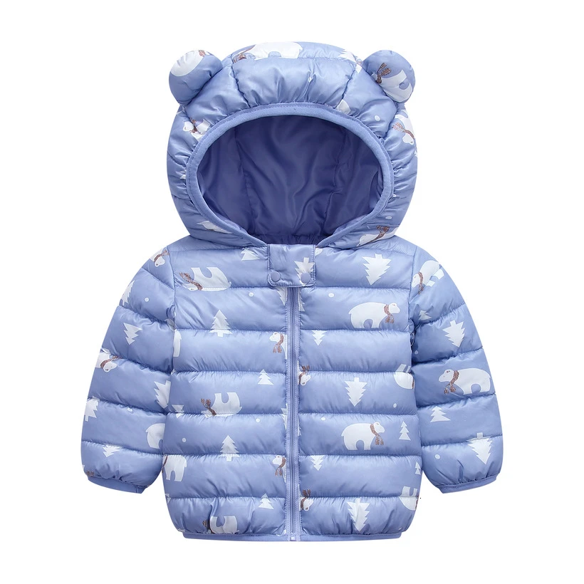 Новая детская верхняя одежда и пальто для маленьких мальчиков и девочек зимние теплые детские пальто с капюшоном легкая одежда для малышей Детский пуховик