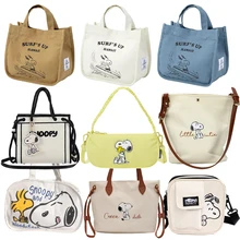 

Snoopyse kawaii Cartoon The single shoulder bag characters printing Bag Large capacity canvas bag Surprise gift for girlfriend