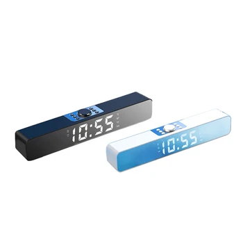 

Led Sound Bar Alarm Clock Wireless Bluetooth Speaker Home Theater Surround Soundbar For Pc Tv Computer Speaker