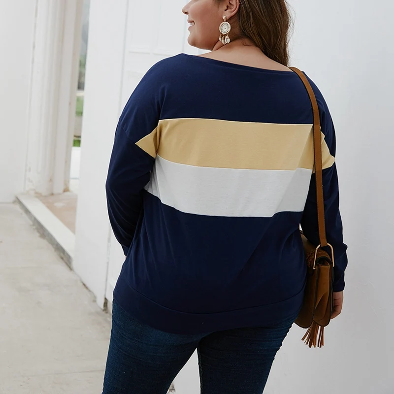 Осенняя и зимняя женская футболка большого размера 5XL 6XL 7XL 8XL 9XL модная футболка с длинными рукавами и круглым вырезом Топ обхват груди 138 см