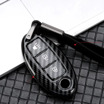 

Carbon fiber key case for car for Nissan A1 A3 ~ A8 Quattro Q3 Q5 Q7 2009~2015 car accessories car styling keychain keyring new