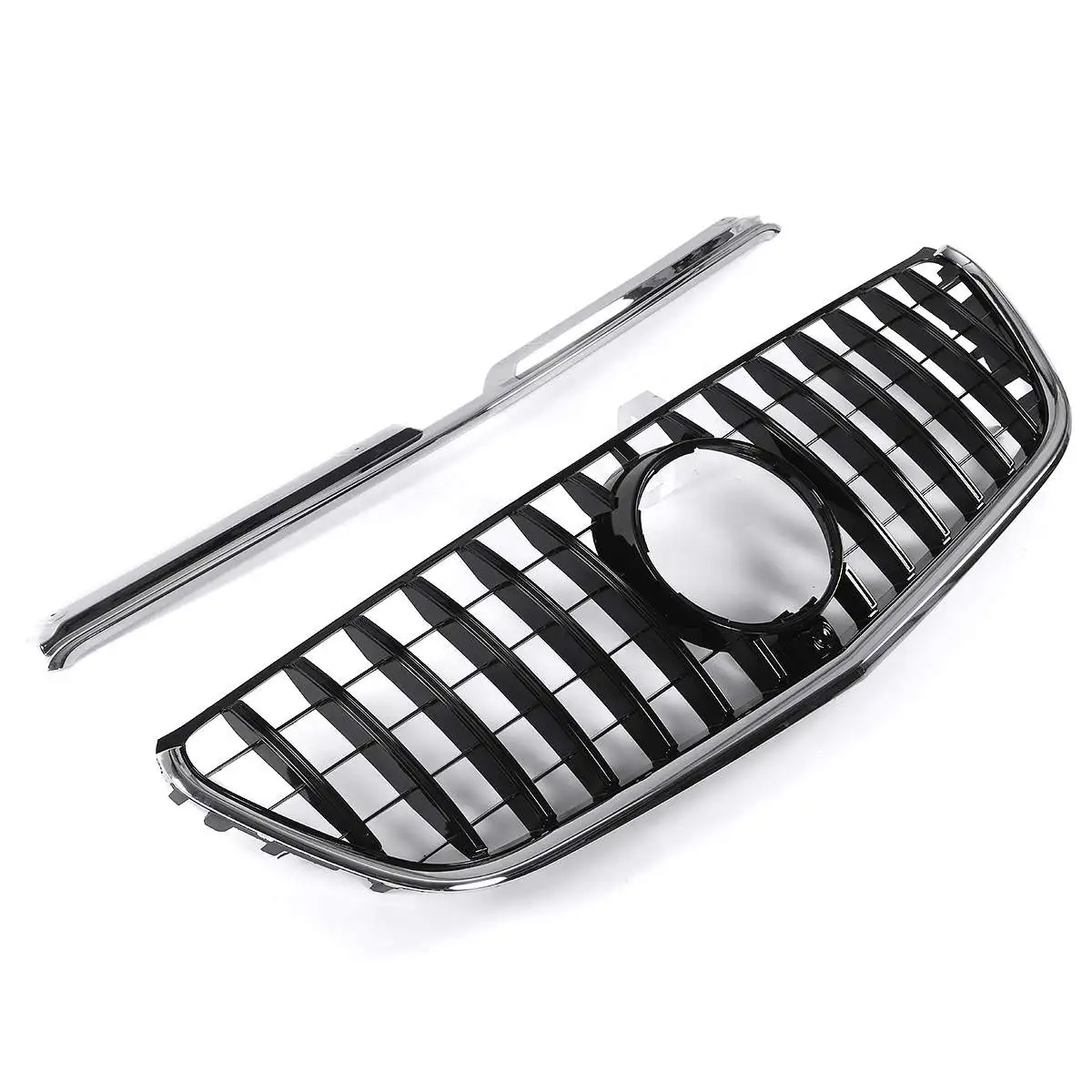 

High Quality GTR Style GT Grill Car Front Bumper Grille Grill Mesh Cover Trim For Mercedes For Benz For Vito 2015 2016 2017 2018