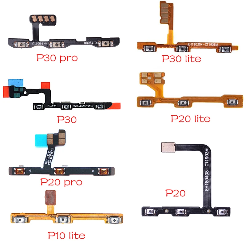 

New Power ON OFF Button For Huawei P8 P9 P10 Plus P20 P30 Lite Pro Volume Up Down Flex Cable Replacement Parts