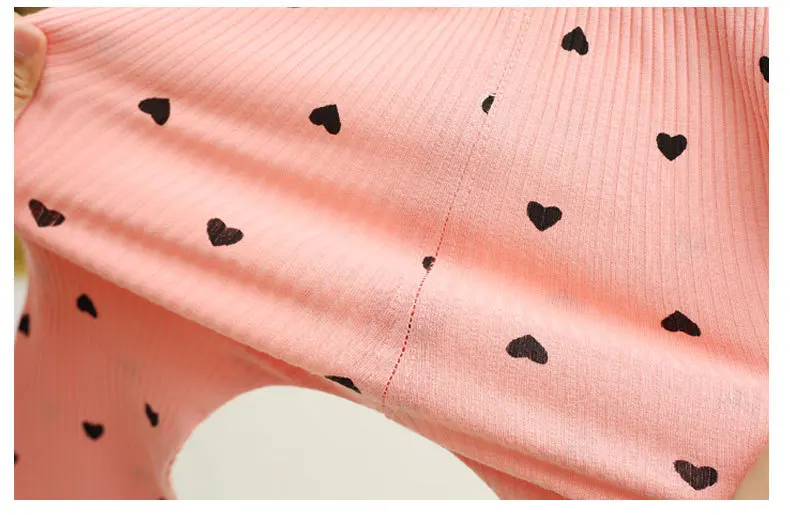 Medium-small Childrenswear Spring Girls Korean-style Casual Trousers Heart Fashion-Style Leggings N183