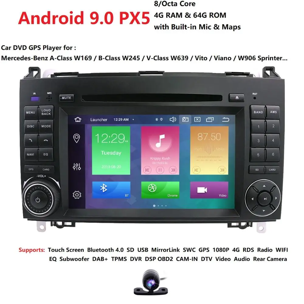 Discount 4GRAM OctaCore 1024*600 2 din Car DVD Android 9.0 PX5 GPS for Mercedes/benz B200 A160 Viano Vito GPS NAVI RADIO BT built-in wifi 1 Discount 4GRAM OctaCore 1024*600 2 din Car DVD Android 9.0 PX5 GPS for Mercedes/benz B200 A160 Viano Vito GPS NAVI RADIO BT built-in wifi 1