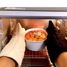 Креативные хлопковые перчатки для духовки, перчатки для микроволновой печи, термостойкие кулинарные рукавицы, коврик для Прихватки для барбекю, кухонные изолированные рукавицы для приготовления пищи