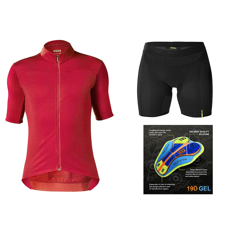 

Cycling Jersey 2019 Pro Team Mavic Ropa Ciclismo Hombre Summer Short Sleeve Jerseys Cycling Clothing Triathlon Bib Shorts Suit