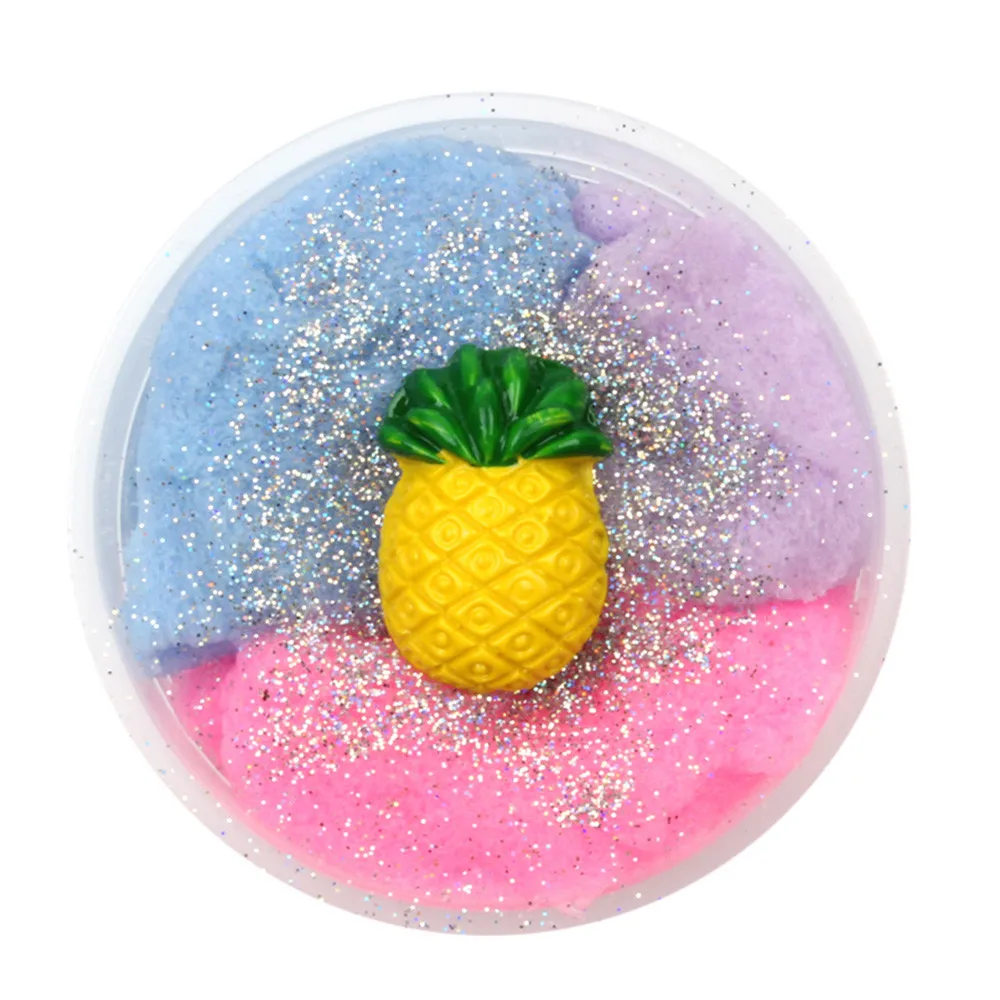 Colorful Mixing Cloud Cotton Candy Slime Fluffy Polymer Anti Stress Slime Sludge Cotton Mud Toy Toys For Children #A